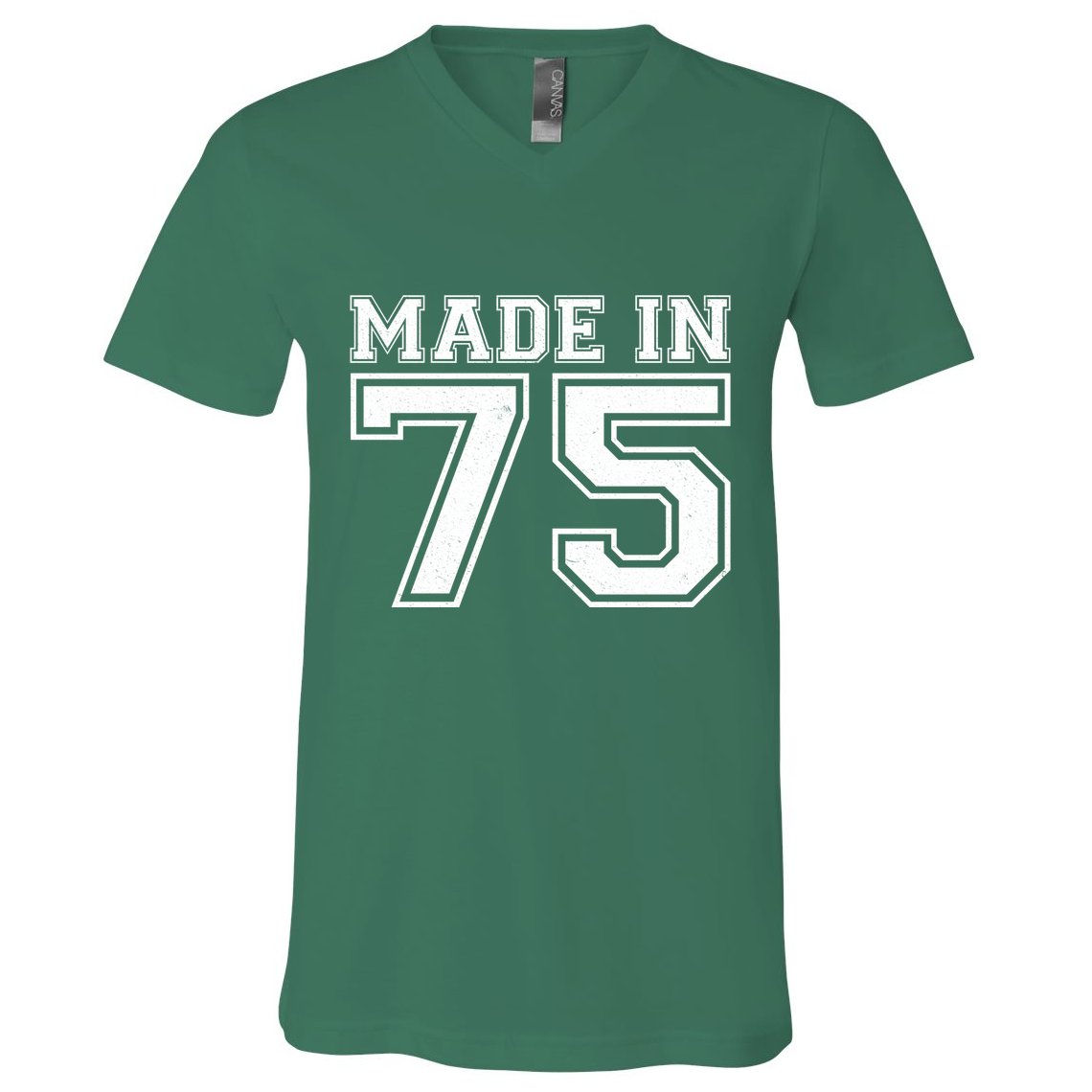 Sporty Jersey Style Made In 1975 50th Birthday V-Neck T-Shirt