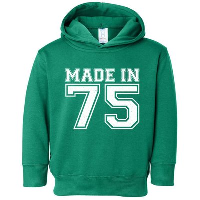 Sporty Jersey Style Made In 1975 50th Birthday Toddler Hoodie
