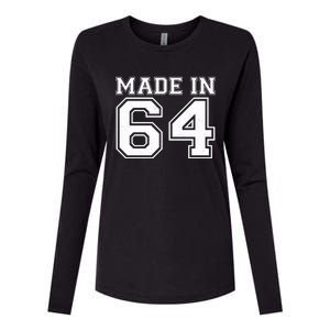 Sporty Jersey Style Made In 1964 60th Birthday Womens Cotton Relaxed Long Sleeve T-Shirt