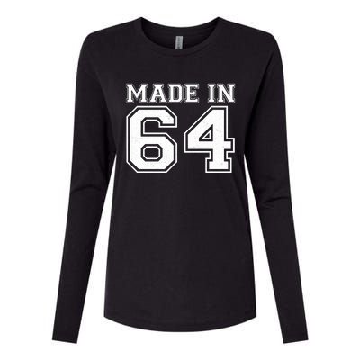 Sporty Jersey Style Made In 1964 60th Birthday Womens Cotton Relaxed Long Sleeve T-Shirt