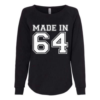 Sporty Jersey Style Made In 1964 60th Birthday Womens California Wash Sweatshirt