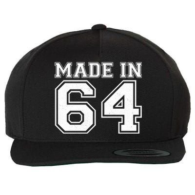 Sporty Jersey Style Made In 1964 60th Birthday Wool Snapback Cap