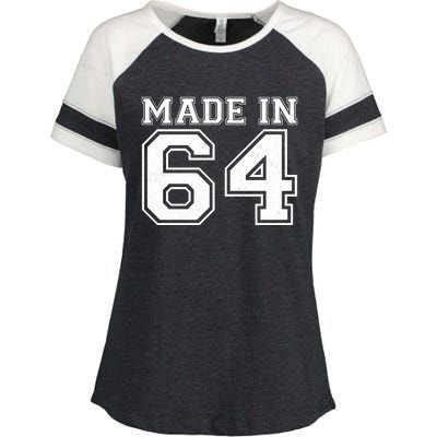 Sporty Jersey Style Made In 1964 60th Birthday Enza Ladies Jersey Colorblock Tee