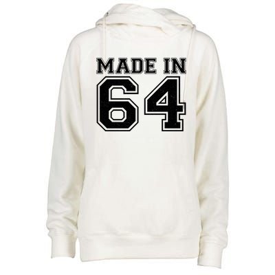 Sporty Jersey Style Made In 1964 60th Birthday Womens Funnel Neck Pullover Hood