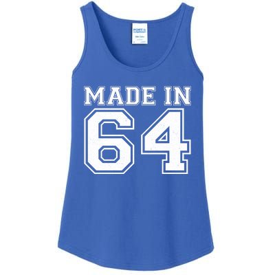 Sporty Jersey Style Made In 1964 60th Birthday Ladies Essential Tank