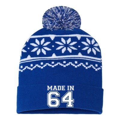 Sporty Jersey Style Made In 1964 60th Birthday USA-Made Snowflake Beanie