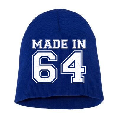 Sporty Jersey Style Made In 1964 60th Birthday Short Acrylic Beanie