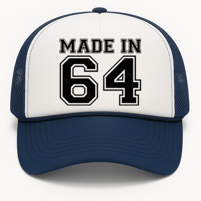 Sporty Jersey Style Made In 1964 60th Birthday Trucker Hat