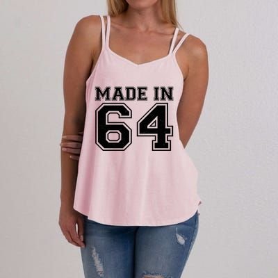 Sporty Jersey Style Made In 1964 60th Birthday Women's Strappy Tank