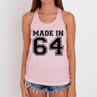 Sporty Jersey Style Made In 1964 60th Birthday Women's Knotted Racerback Tank