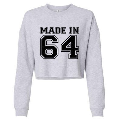 Sporty Jersey Style Made In 1964 60th Birthday Cropped Pullover Crew