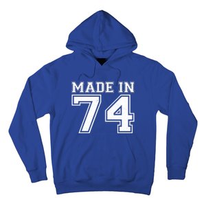 Sporty Jersey Style Made In 1974 50th Birthday Hoodie