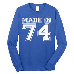 Sporty Jersey Style Made In 1974 50th Birthday Long Sleeve Shirt