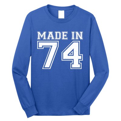 Sporty Jersey Style Made In 1974 50th Birthday Long Sleeve Shirt