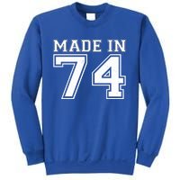 Sporty Jersey Style Made In 1974 50th Birthday Sweatshirt