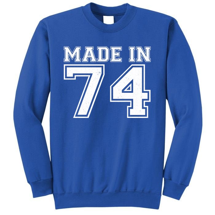 Sporty Jersey Style Made In 1974 50th Birthday Sweatshirt