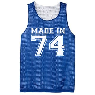 Sporty Jersey Style Made In 1974 50th Birthday Mesh Reversible Basketball Jersey Tank