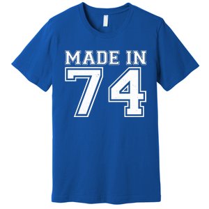 Sporty Jersey Style Made In 1974 50th Birthday Premium T-Shirt