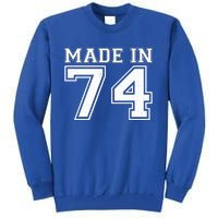 Sporty Jersey Style Made In 1974 50th Birthday Tall Sweatshirt