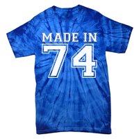 Sporty Jersey Style Made In 1974 50th Birthday Tie-Dye T-Shirt