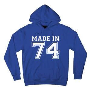 Sporty Jersey Style Made In 1974 50th Birthday Tall Hoodie