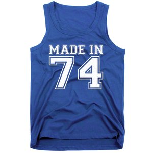 Sporty Jersey Style Made In 1974 50th Birthday Tank Top