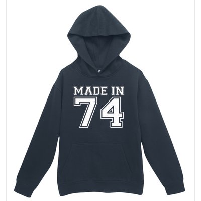 Sporty Jersey Style Made In 1974 50th Birthday Urban Pullover Hoodie