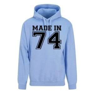 Sporty Jersey Style Made In 1974 50th Birthday Unisex Surf Hoodie