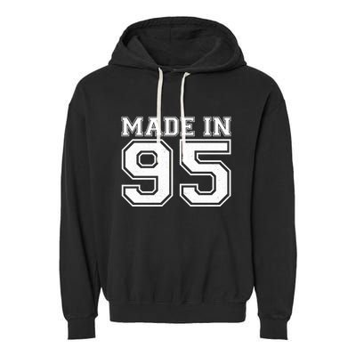 Sporty Jersey Style Made In 1995 30th Birthday Garment-Dyed Fleece Hoodie