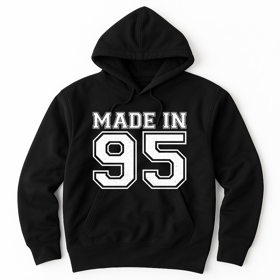 Sporty Jersey Style Made In 1995 30th Birthday Hoodie