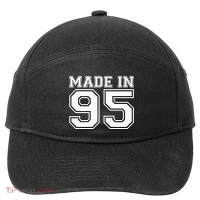 Sporty Jersey Style Made In 1995 30th Birthday 7-Panel Snapback Hat