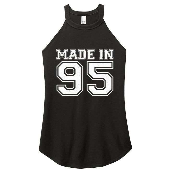 Sporty Jersey Style Made In 1995 30th Birthday Women's Perfect Tri Rocker Tank