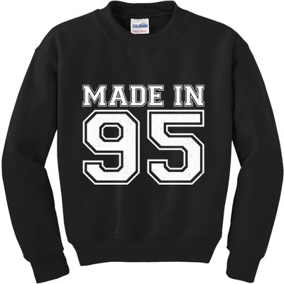 Sporty Jersey Style Made In 1995 30th Birthday Kids Sweatshirt