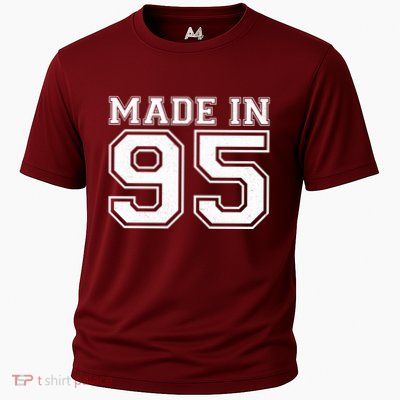 Sporty Jersey Style Made In 1995 30th Birthday Cooling Performance Crew T-Shirt