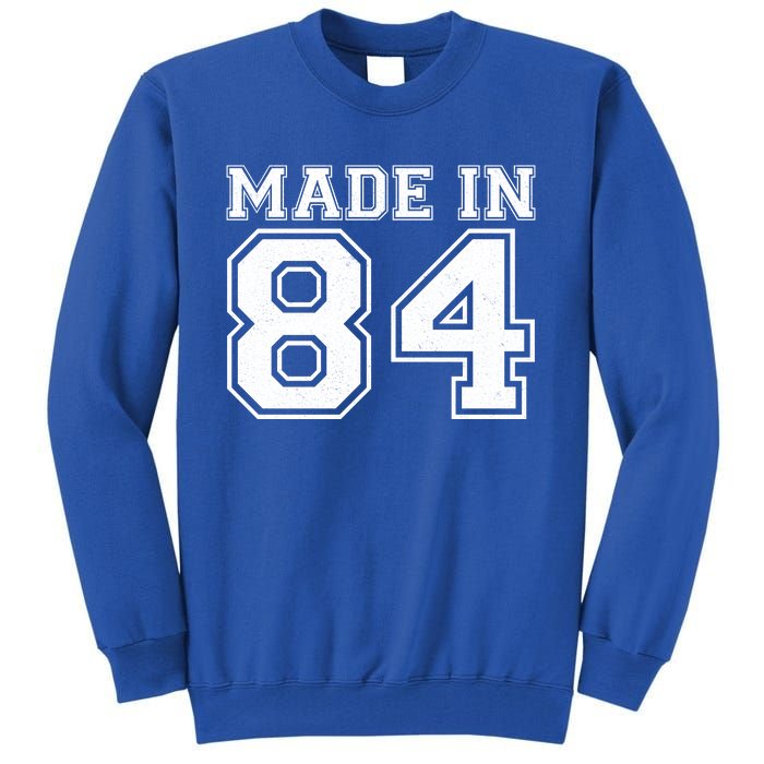 Sporty Jersey Style Made In 1984 40th Birthday Tall Sweatshirt