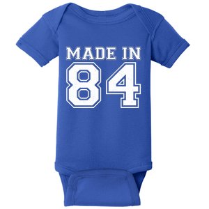 Sporty Jersey Style Made In 1984 40th Birthday Baby Bodysuit