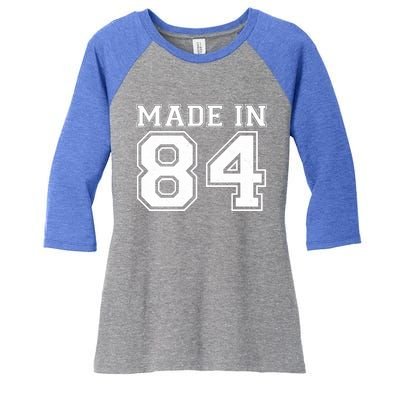 Sporty Jersey Style Made In 1984 40th Birthday Women's Tri-Blend 3/4-Sleeve Raglan Shirt