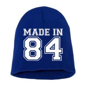 Sporty Jersey Style Made In 1984 40th Birthday Short Acrylic Beanie