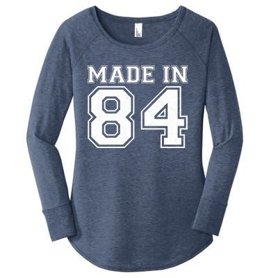 Sporty Jersey Style Made In 1984 40th Birthday Women's Perfect Tri Tunic Long Sleeve Shirt