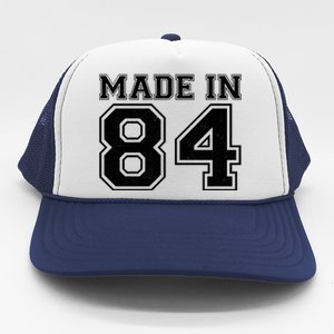 Sporty Jersey Style Made In 1984 40th Birthday Trucker Hat