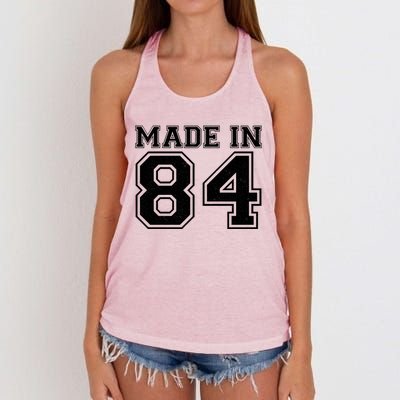 Sporty Jersey Style Made In 1984 40th Birthday Women's Knotted Racerback Tank