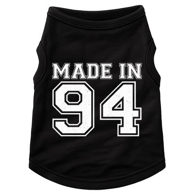 Sporty Jersey Style Made In 1994 30th Birthday Doggie Tank
