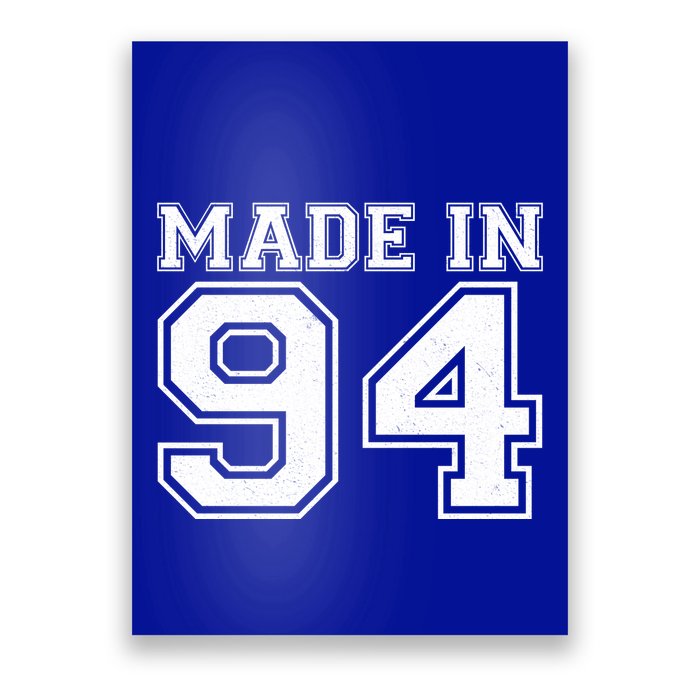Sporty Jersey Style Made In 1994 30th Birthday Poster