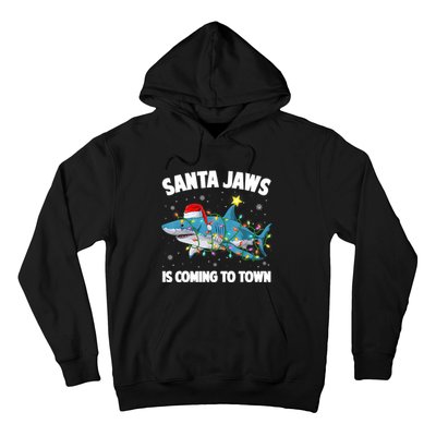 Santa Jaws Shark Christmas Lights Merry Sharkmas Xmas Boys TShirt Hoodie