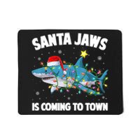 Santa Jaws Shark Christmas Lights Merry Sharkmas Xmas Boys TShirt Mousepad