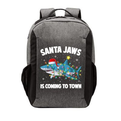 Santa Jaws Shark Christmas Lights Merry Sharkmas Xmas Boys TShirt Vector Backpack