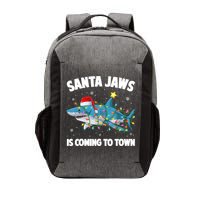Santa Jaws Shark Christmas Lights Merry Sharkmas Xmas Boys TShirt Vector Backpack