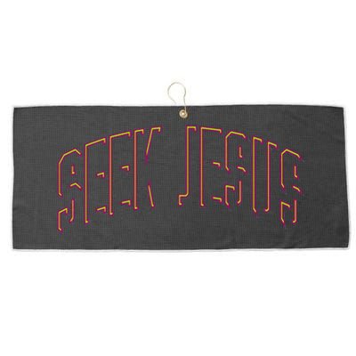 Seek Jesus Large Microfiber Waffle Golf Towel