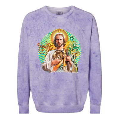 San Judas Tadeo Shirts San Judas Shirts Mexican Colorblast Crewneck Sweatshirt