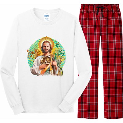 San Judas Tadeo Shirts San Judas Shirts Mexican Long Sleeve Pajama Set